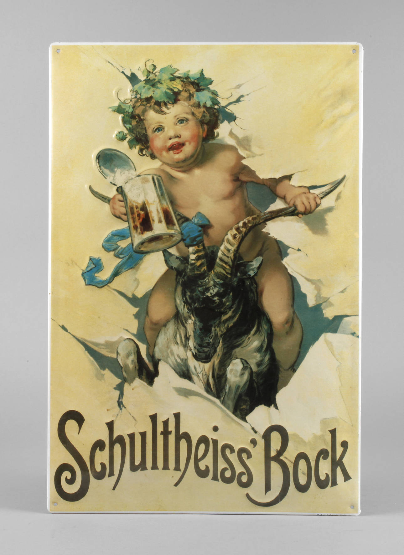 Werbeschild Schultheiss Bier