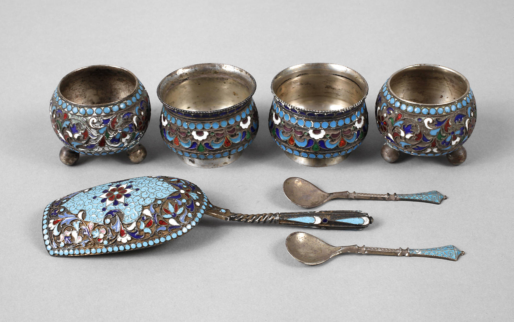 Konvolut Russland, Silber mit Emaille