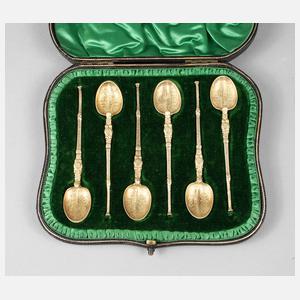 Sechs Kaffeelöffel im Etui