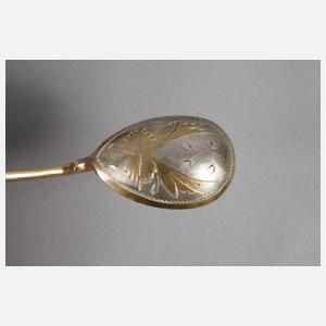 Russland sechs Silberlöffel im Etui