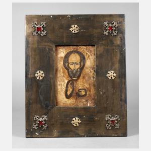 Ikonenfragment Heiliger Nikolaus