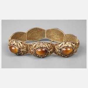 Armband mit Tigeraugenbesatz