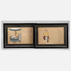 Zwei Farbholzschnitte