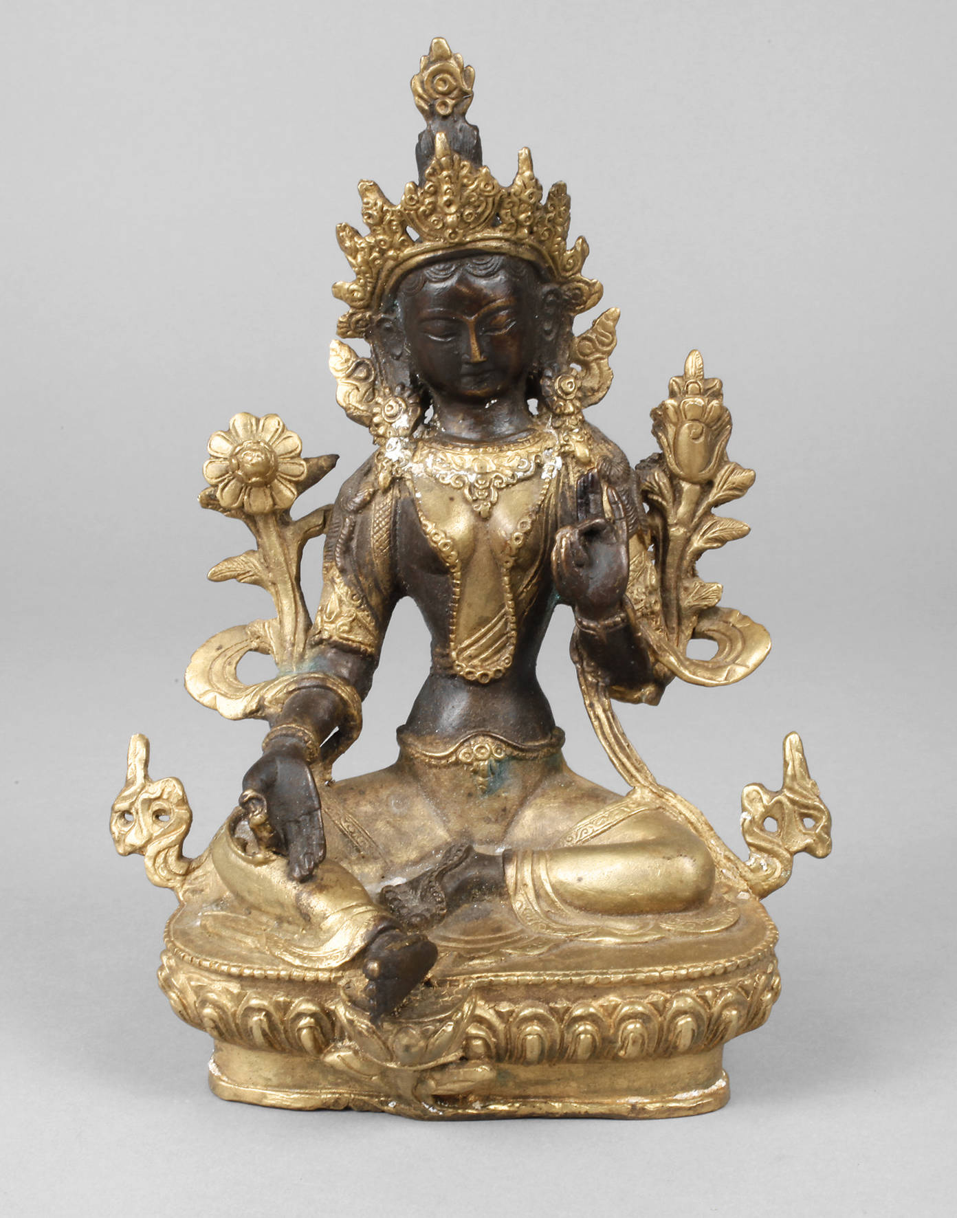 Bronzeplastik Grüne Tara