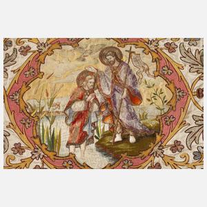 Liturgische Stickerei mit Taufszene