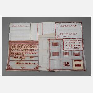 Nachlass Stickmustertücher