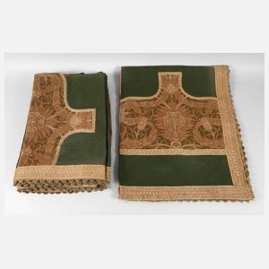 Zwei Paar Dekoschals Jugendstil