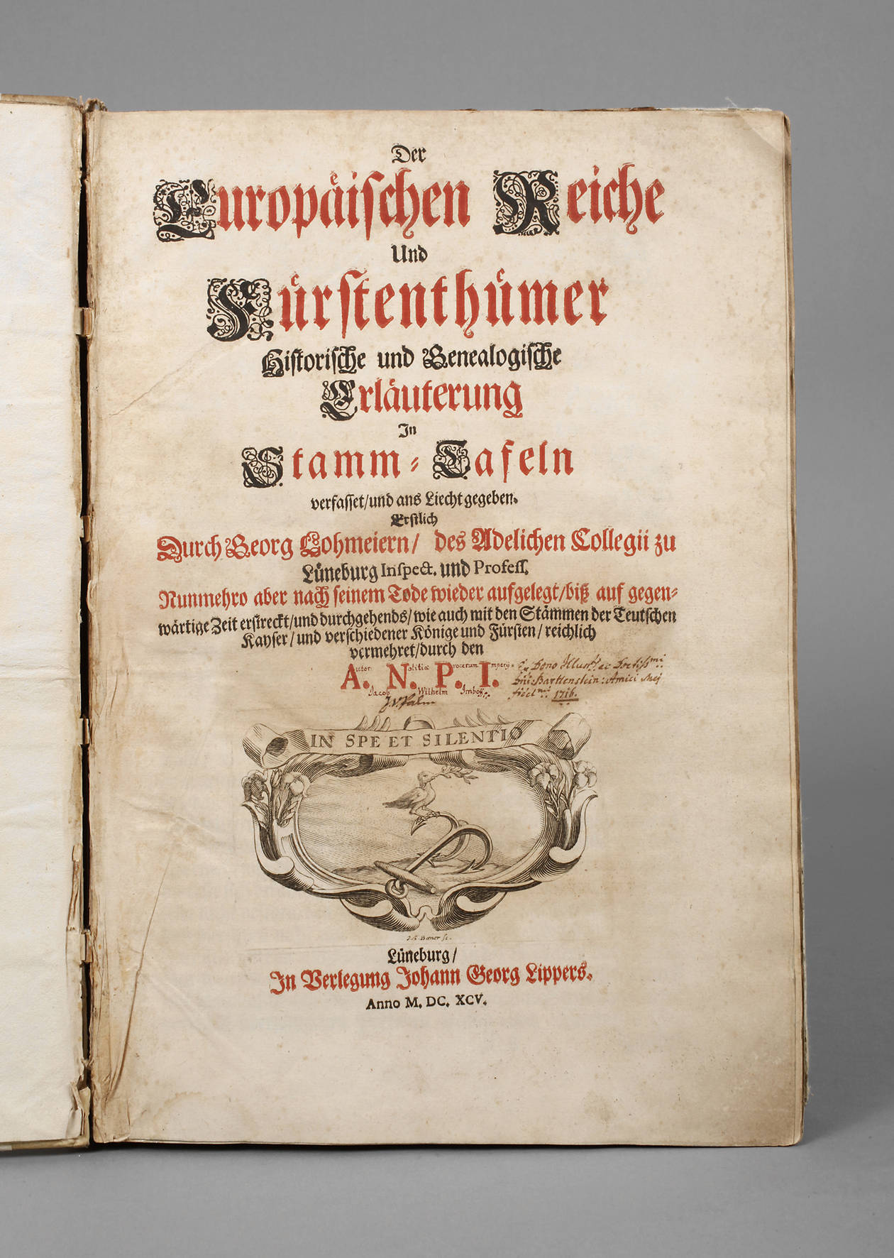 Adlige Stammtafeln Europas 1695