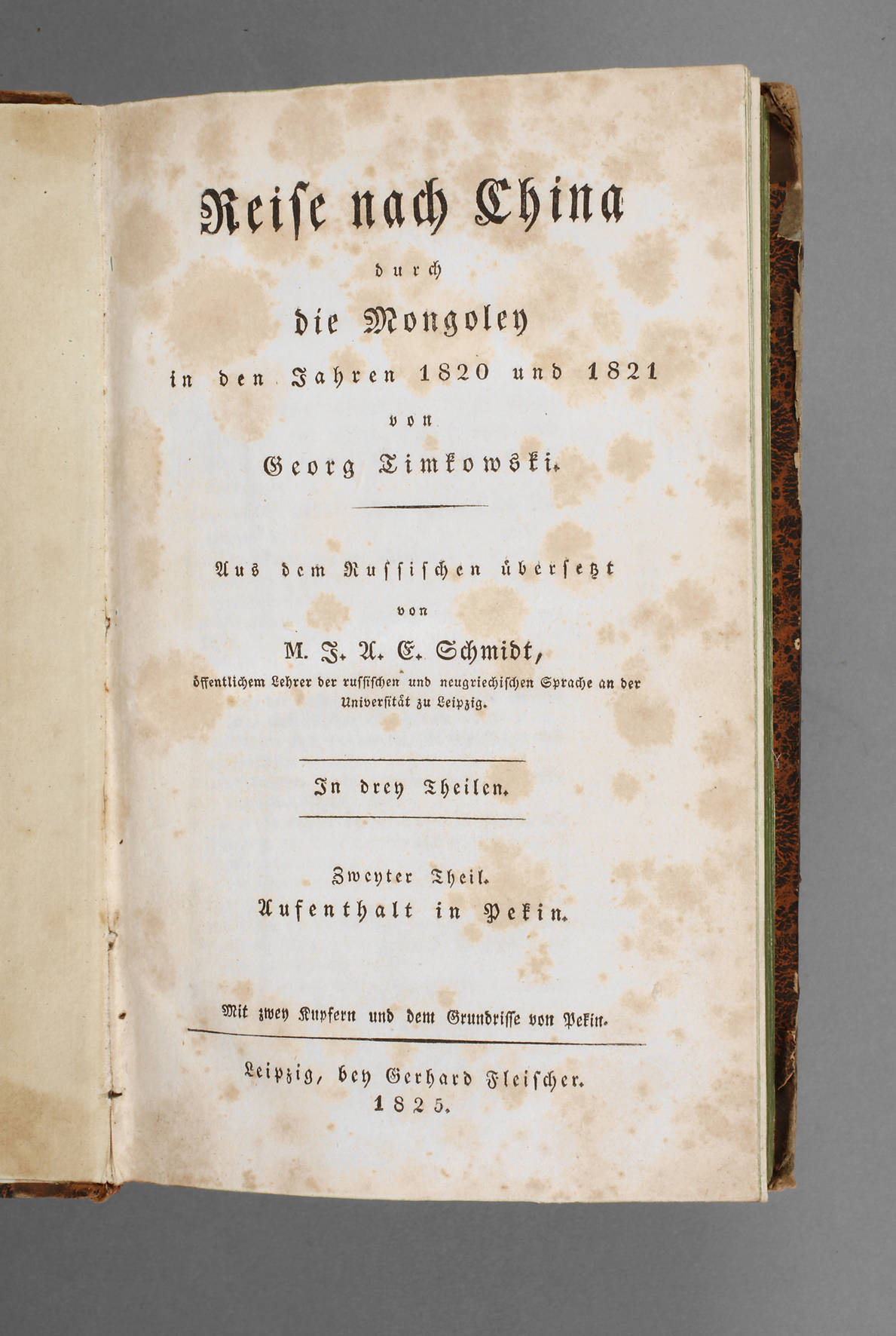 Timkowskis Reisebeschreibung China 1825