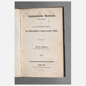 Adressbuch Rittergüter Preussen 1857