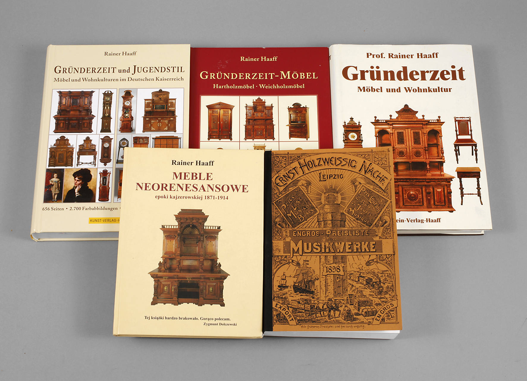 Konvolut Fachliteratur Gründerzeitmöbel