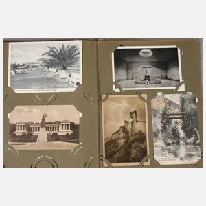 Zwei Postkartenalben Deutschland und Alpen