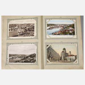 Zwei Postkartenalben Deutschland und Alpen