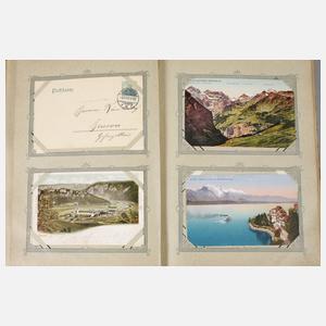 Zwei Postkartenalben Deutschland und Alpen