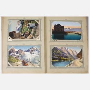Zwei Postkartenalben Deutschland und Alpen