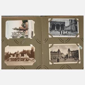 Zwei Postkartenalben Deutschland und Alpen