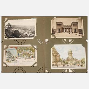 Zwei Postkartenalben Deutschland und Alpen