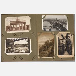 Zwei Postkartenalben Deutschland und Alpen