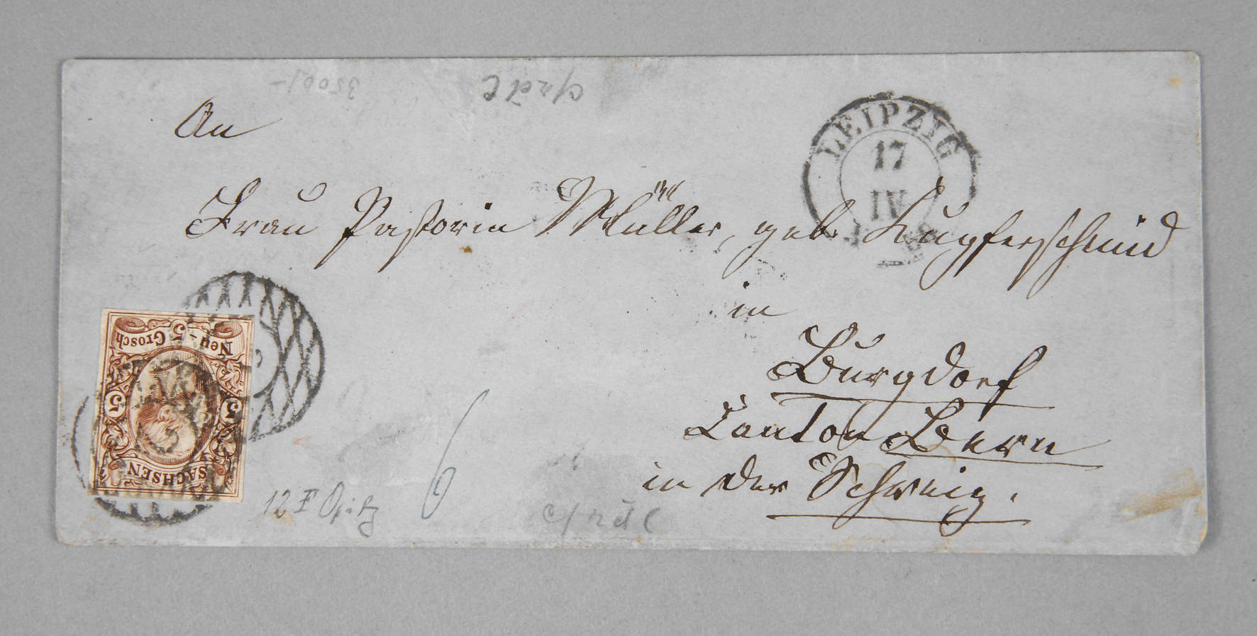 Auslandsbrief Altdeutschland Sachsen-Schweiz