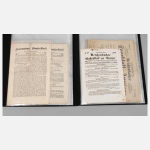 Konvolut Tageszeitung und Karten Vogtland