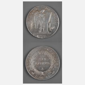 Silbermünze Französische Revolution