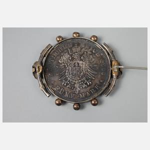 Münz-Brosche Friedrich III.