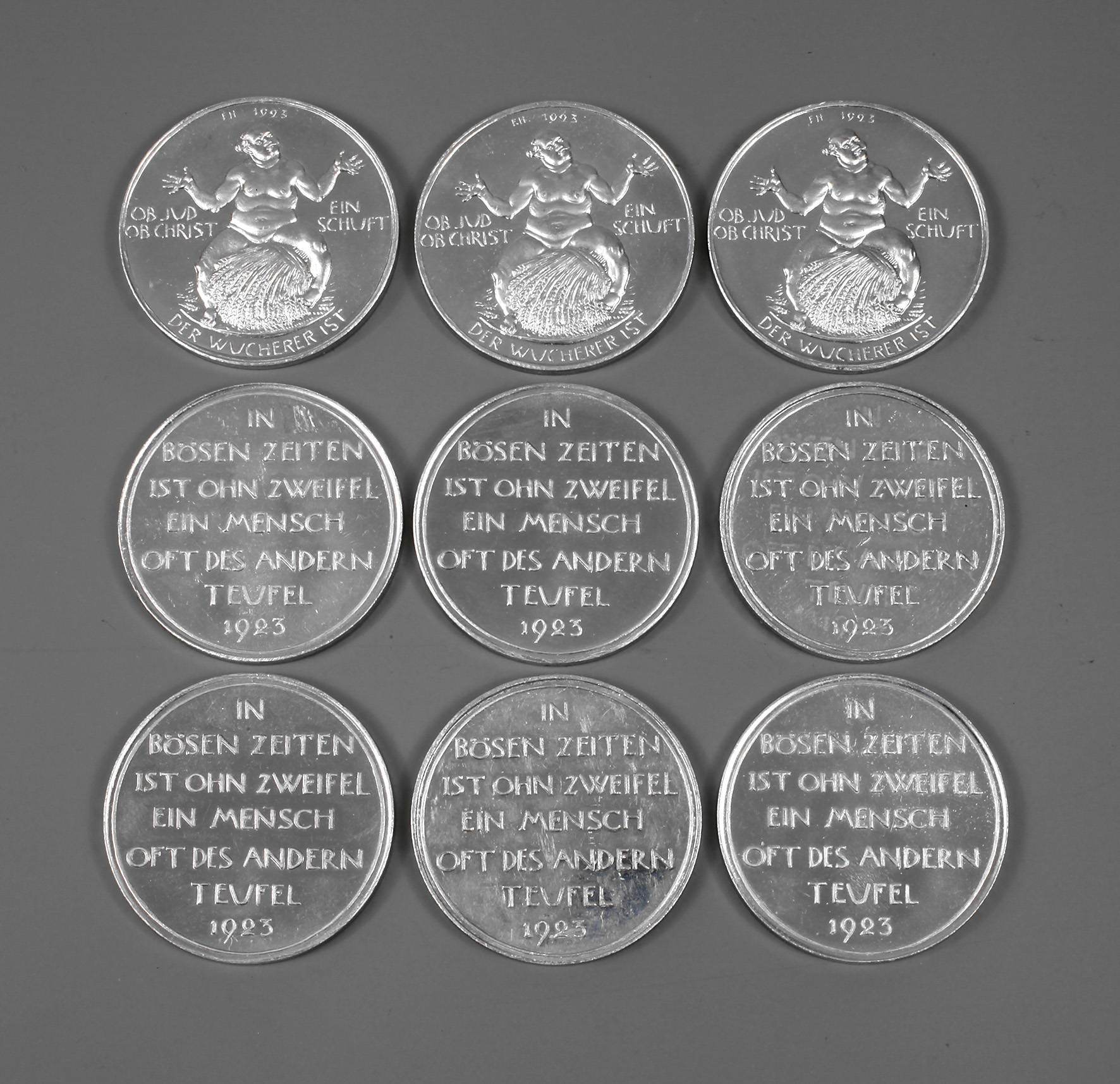 Konvolut Inflationsmedaillen Wucherer