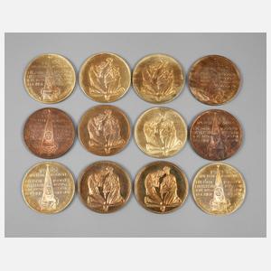 Konvolut Inflationsmedaillen Postmeilensäule