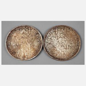 Zwei Münzen Weimarer Republik