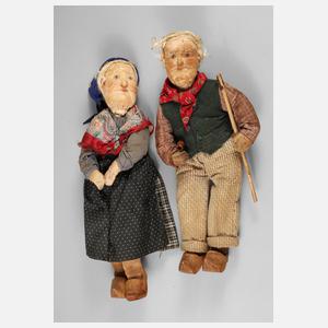 Bernard Ravca Paar Künstlerpuppen