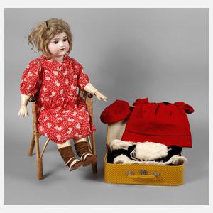 Armand Marseille Porzellankopfpuppe mit Zubehör