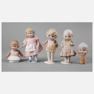 Konvolut Porzellanpüppchen