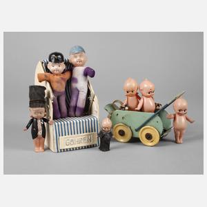 Konvolut Puppenstubenpuppen