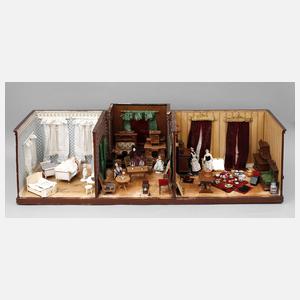 Große Puppenstube mit Zubehör