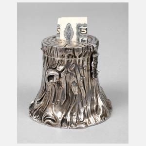 Spardose als Baumstamm