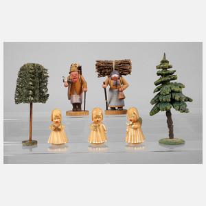 Konvolut Aufstellfiguren Erzgebirge