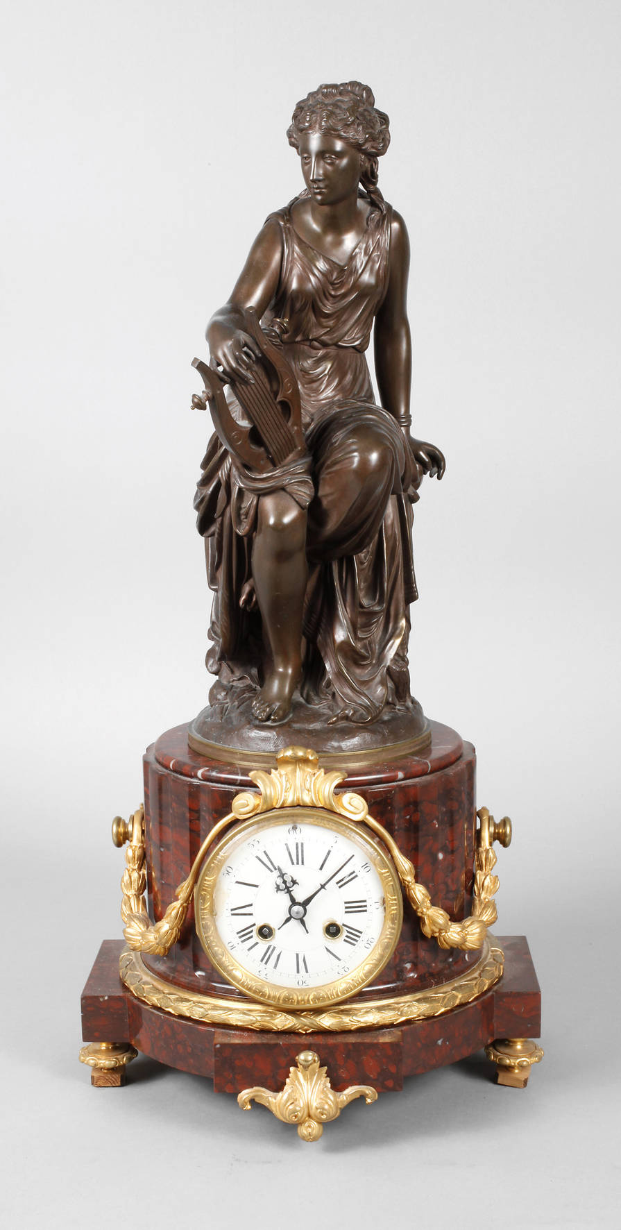 Prächtige Figurenuhr Bronze