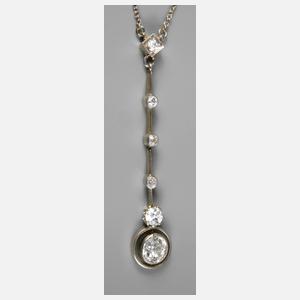 Feines Brillantcollier Art déco
