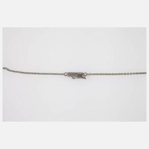 Platinanhänger mit Diamanttropfen von ca. 2,8 ct