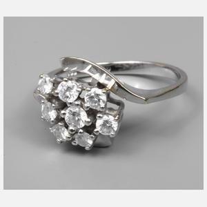 Damenring mit Brillantbesatz
