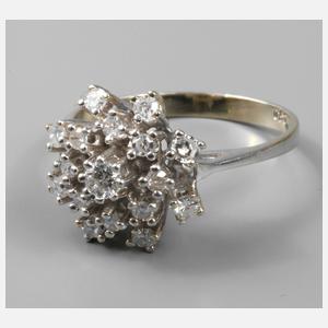 Damenring mit Brillantbesatz ca. 0,5 ct