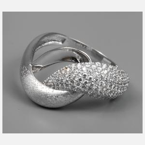 Damenring mit Diamantbesatz