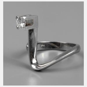 Moderner Damenring mit Brillant von 0,29 ct