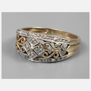 Damenring mit Diamantbesatz