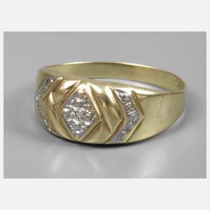 Damenring mit Diamantbesatz