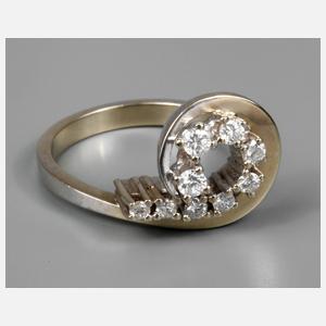 Eleganter Damenring mit Brillantbesatz