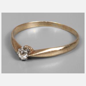 Damenring mit Altschliffdiamant