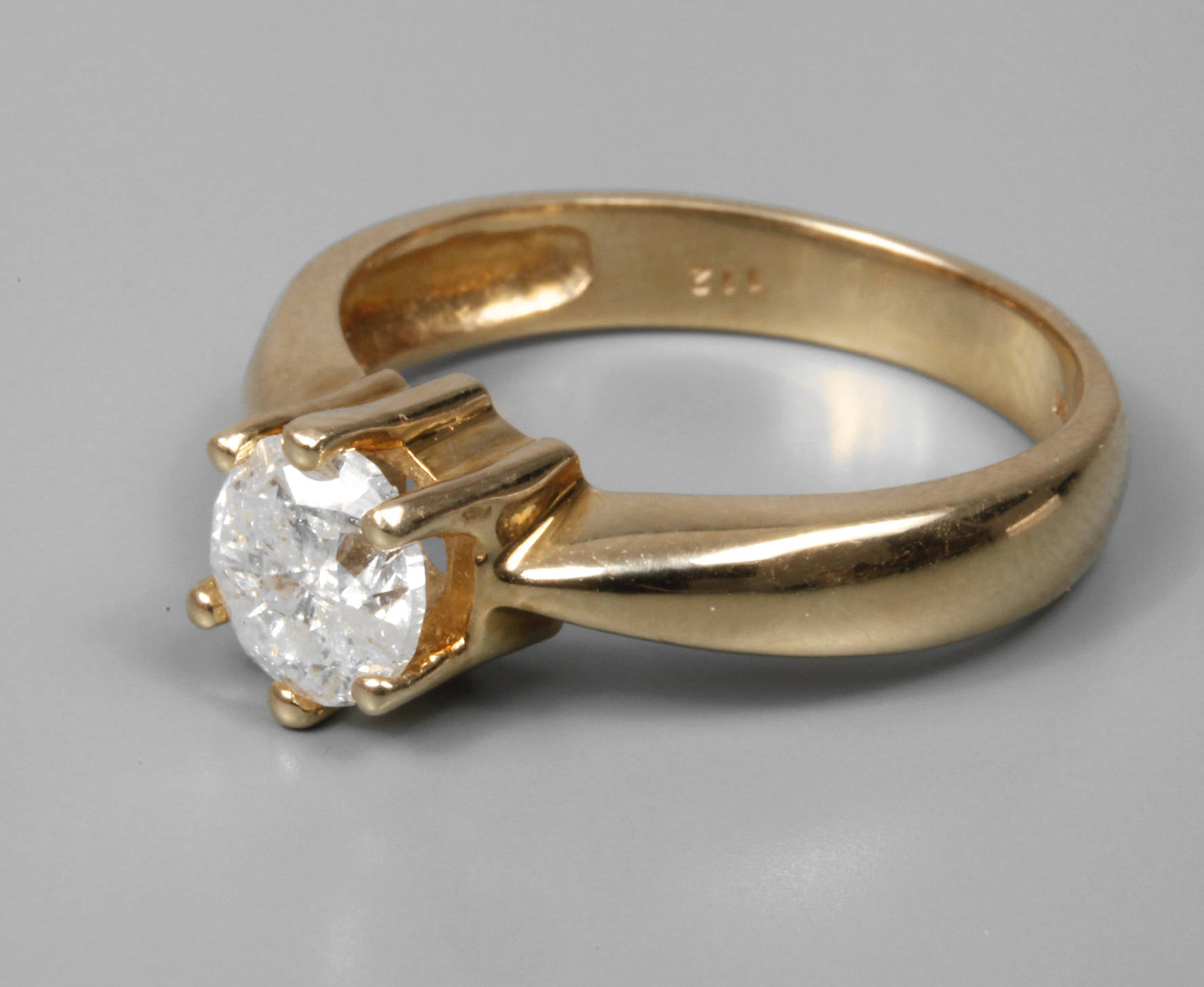 Solitärring mit Brillant 1,12 ct