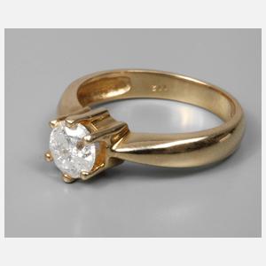 Solitärring mit Brillant 1,12 ct