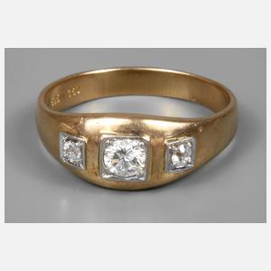 Damenring mit Brillantbesatz von ca. 0,6 ct